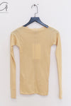 BASERANGE ribbed cotton long-sleeved top T-shirt TTPAL series collection France BAS-TTPAL-RB-SP25-HEN YELLOW TTPAL-RB-000